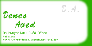 denes aved business card